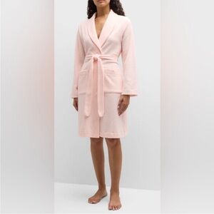 HANRO PLUSH WRAP ROBE, TENDER ROSE, SIZE SMALL (6-8) Pink‎ Lounge Style 7127
